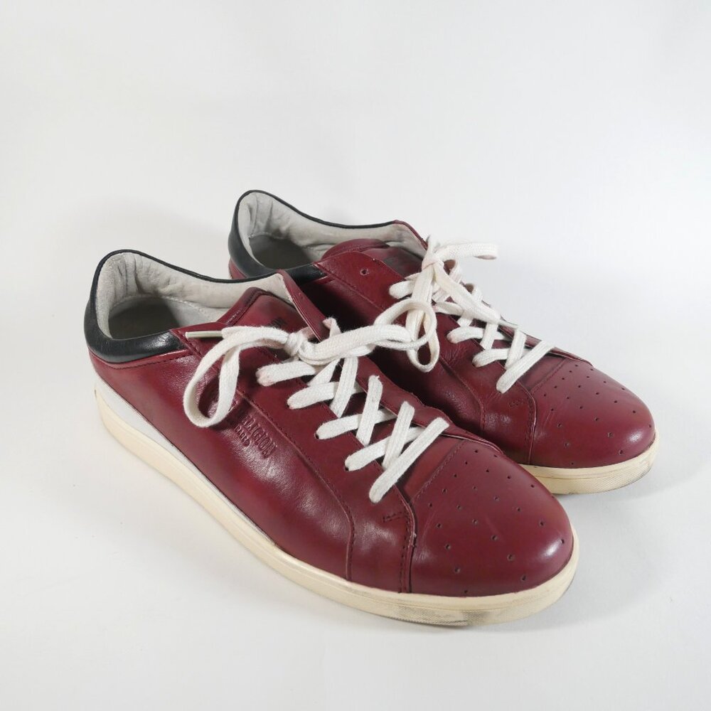 Mens Sz 13 True Religion Lace Up Sneakers ~ Red ~ Genuine Leather